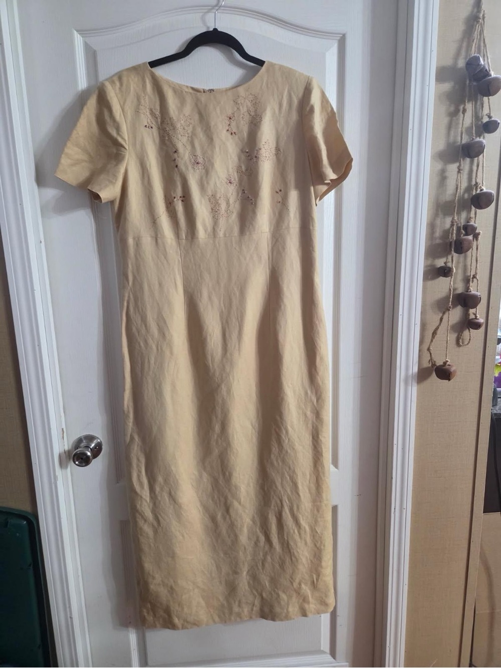 Cynthia Howie 90s Style Maxi Dress Floral Embroidered Sz XL. JY-164